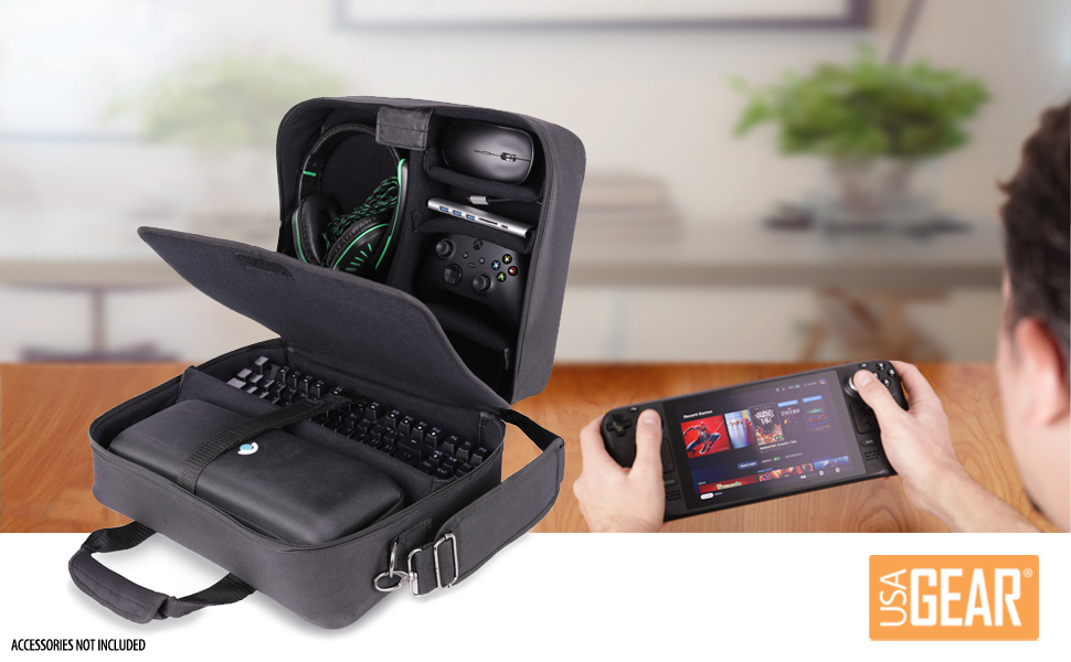 USA GEAR Carrying Case Compatible with Steam Deck, Steam Deck