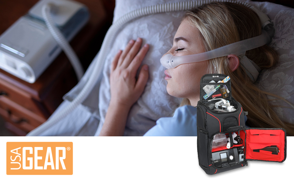 USA Gear CPAP Backpack Travel Fits ResMed AirSense 11, CPAP